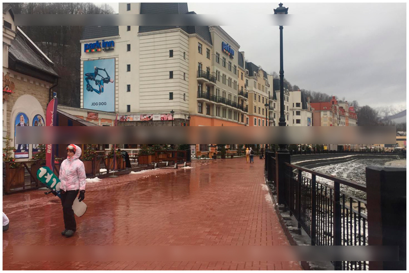 Фотография рекламного носителя, тип: Брандмауэр, адрес: Эстосадок с., ГЛК "Роза Хутор", поз.5, Сочи, Краснодарский край, Россия. Сторона А №832188