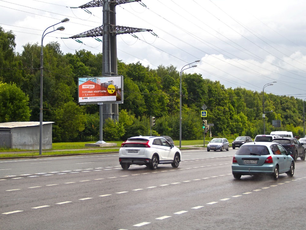 Фотография рекламного носителя, тип: Билборд 3x6, адрес: Пятницкое ш., д.26, Москва, Россия. Сторона B1-B3 №789985