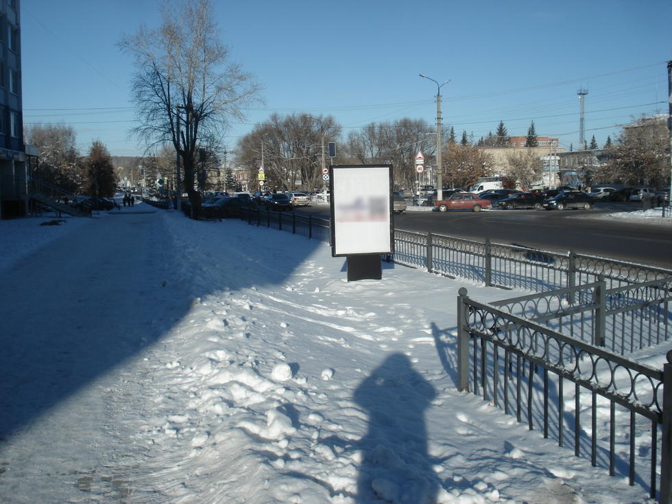 Фотография рекламного носителя, тип: Ситиформат 1.8x1.2, адрес: Долгодеревенское с., Свердловская ул., д.7а, Челябинск, Челябинская область, Россия. Сторона В №1013711