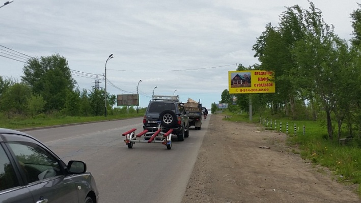 Фотография рекламного носителя, тип: Билборд 3x6, адрес: Воронежская ул., д.61, Хабаровск, Хабаровский край, Россия. Сторона А №797226