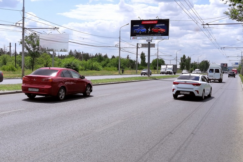 Фотография рекламного носителя, тип: Билборд 3x6, адрес: 64-ой Армии ул., 250м от ост. Электронмаш, Волгоград, Волгоградская область, Россия. Сторона А2 №1065597