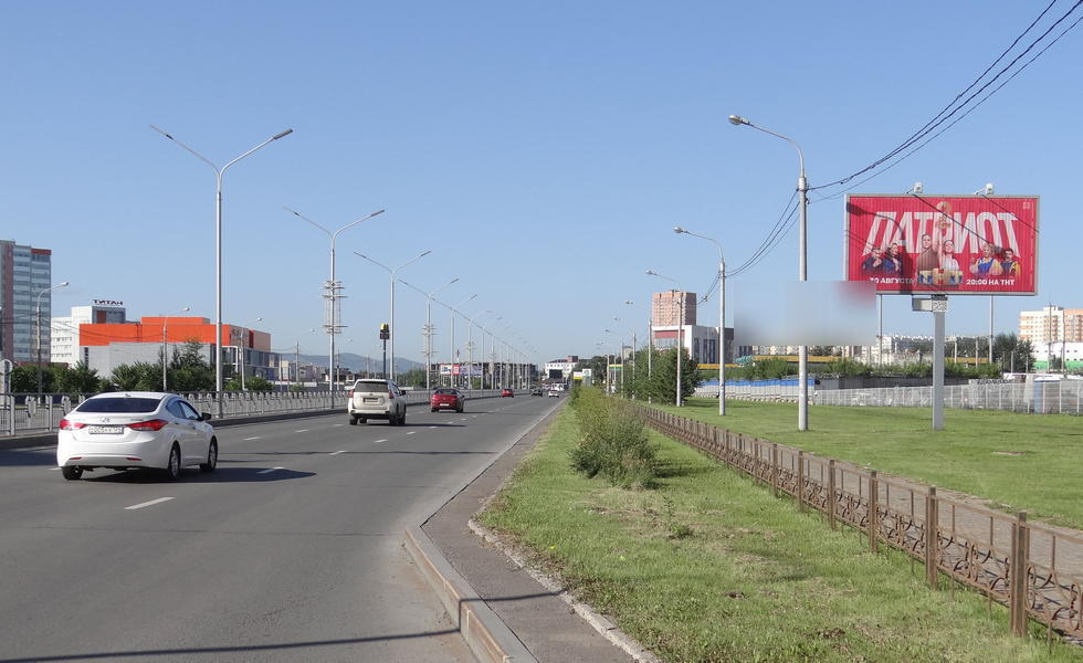 Фотография рекламного носителя, тип: Билборд 3x6, адрес: Молокова ул., д.68/5, Красноярск, Красноярский край, Россия. Сторона A1-A3 №833114