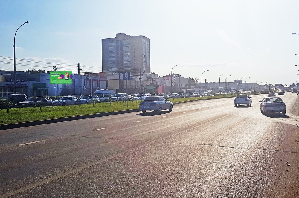 Фотография рекламного носителя, тип: Билборд 3x6, адрес: Набережночелнинский пр-т., д.10а, Набережные Челны, Республика Татарстан, Россия. Сторона B №629852