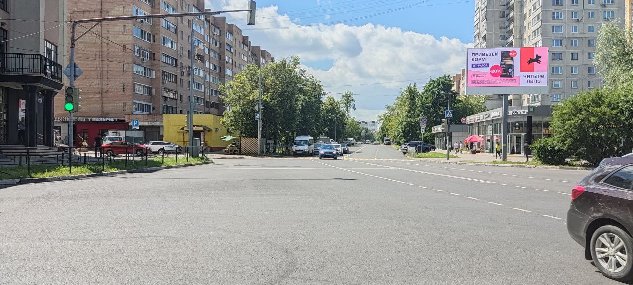 Фотография рекламного носителя, тип: Билборд 3x6, адрес: Свердлова ул., д.25А, Балашиха, Московская область, Россия. Сторона A1-А10 №972680