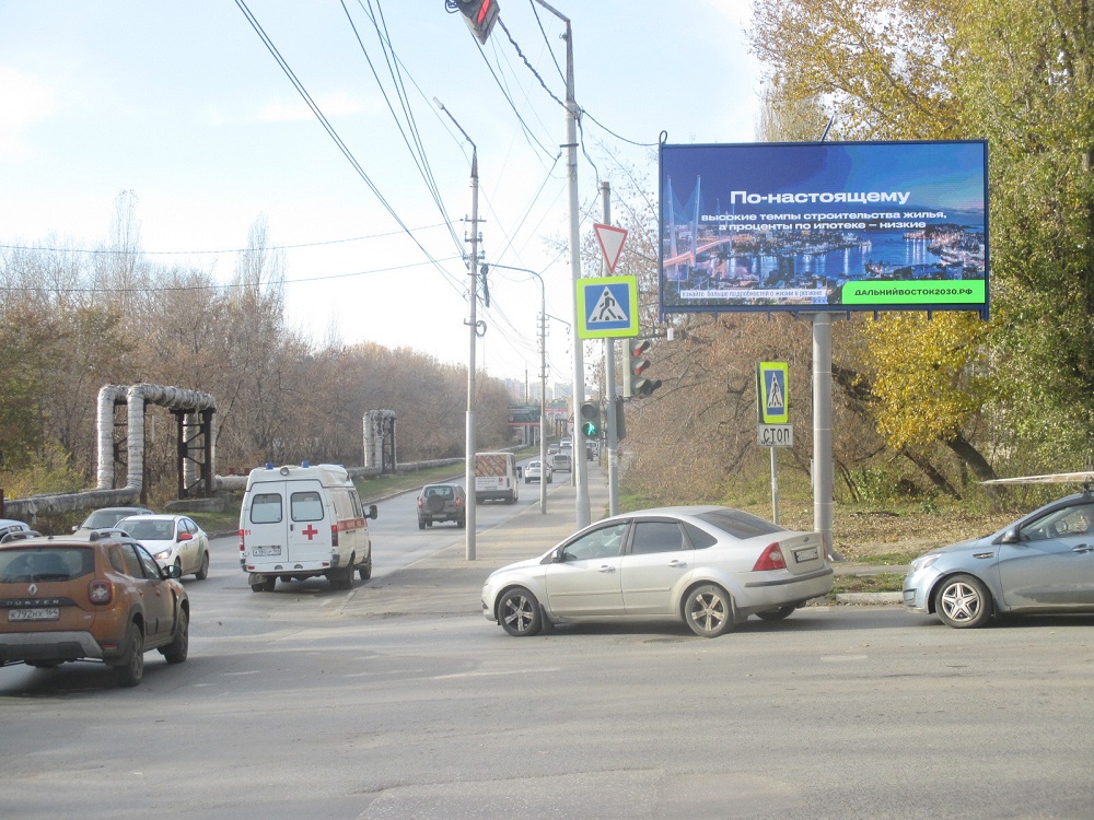 Фотография рекламного носителя, тип: Билборд 3x6, адрес: Навашина ул. Х Техническая ул., автоцентр Vianor, Саратов, Саратовская область, Россия. Сторона А1 №327233