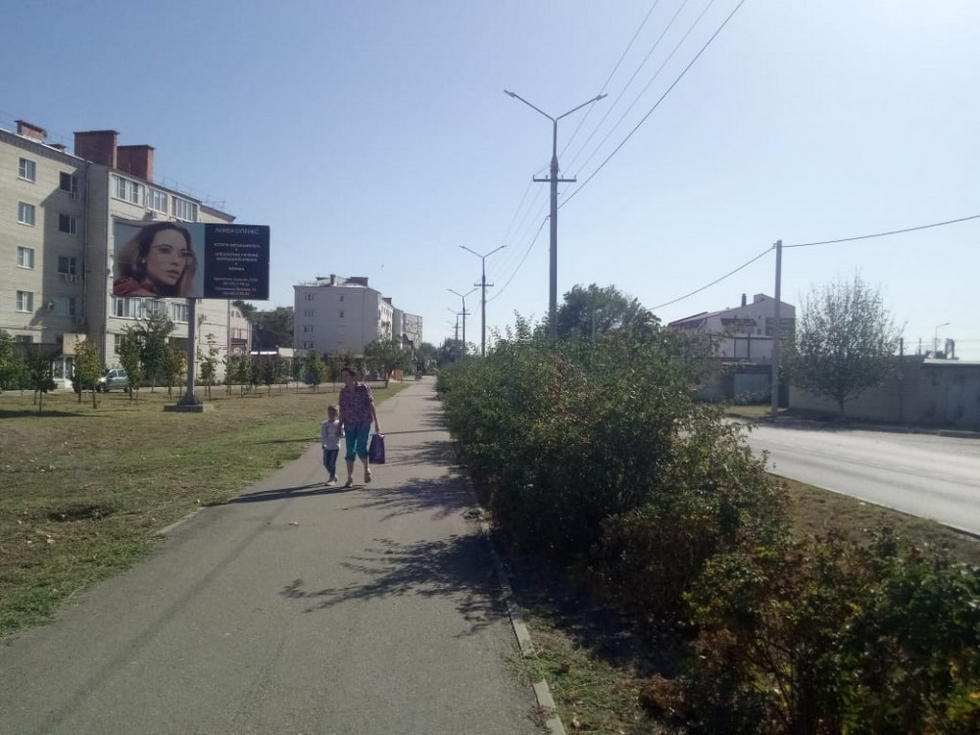 Фотография рекламного носителя, тип: Билборд 3x6, адрес: Двойная ул., д.177/2, Кропоткин, Краснодарский край, Россия. Сторона Б №1020827