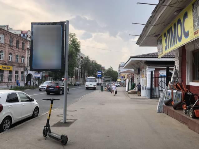 Фотография рекламного носителя, тип: Панель-кронштейн, адрес: Самарская ул., д.34В, Самара, Самарская область, Россия. Сторона А №1080717