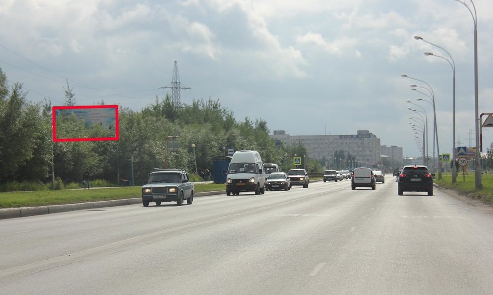 Фотография рекламного носителя, тип: Билборд 3x6, адрес: Северная ул., Комсомольское озеро, Нижневартовск, Ханты-Мансийский автономный округ – Югра, Россия. Сторона Б №676279