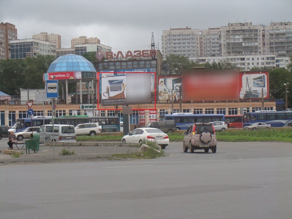 Фотография рекламного носителя, тип: Билборд 3x6, адрес: Луговая пл., поз.3, Владивосток, Приморский край, Россия. Сторона А1 №774821