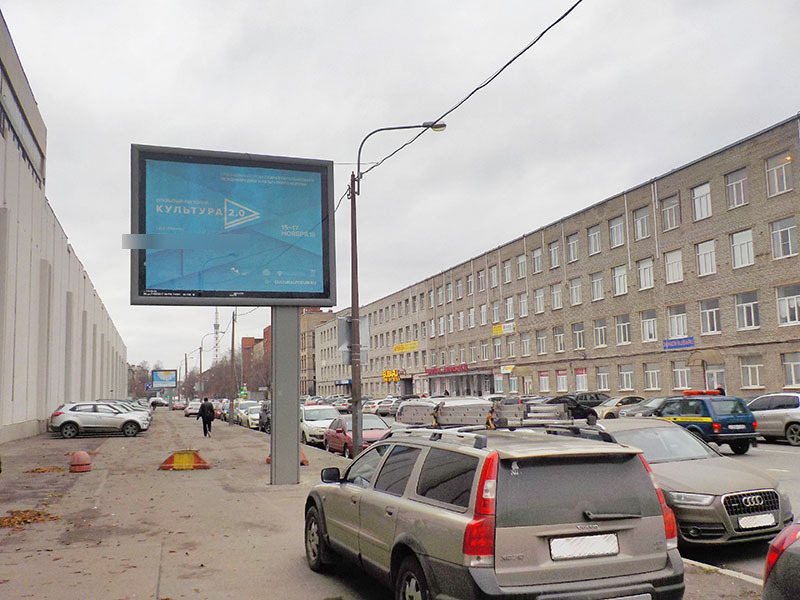 Фотография рекламного носителя, тип: Ситиборд 2.7x3.7, адрес: Литовская ул., д.17а, лит.Б, Санкт-Петербург, Россия. Сторона В №704408