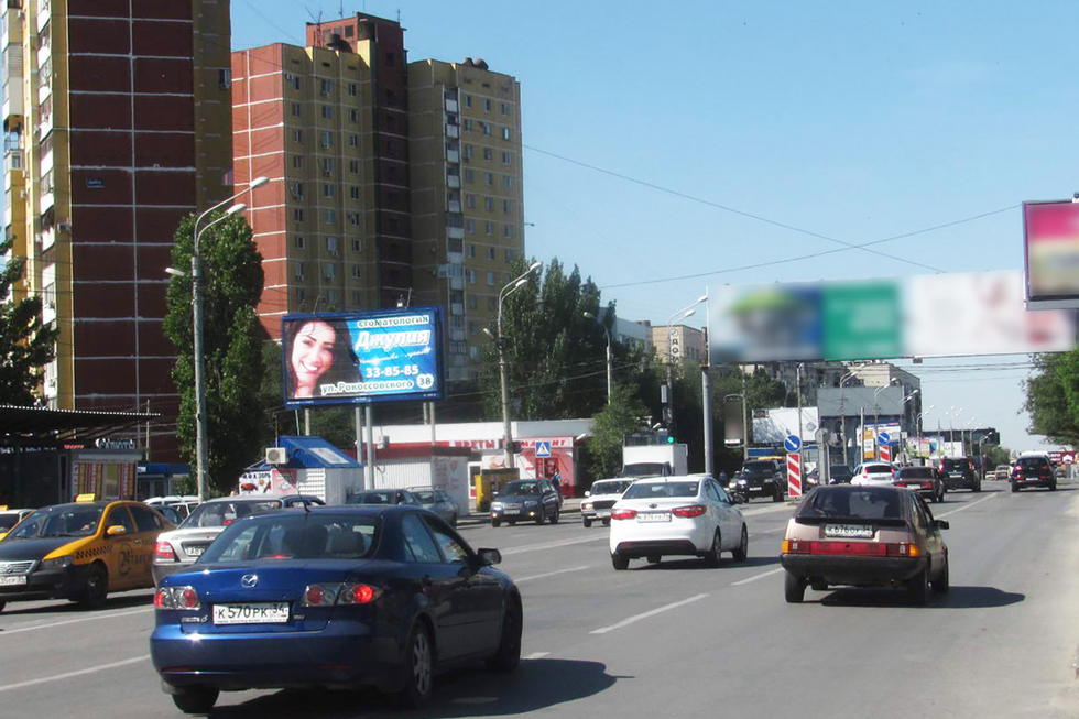 Фотография рекламного носителя, тип: Билборд 3x6, адрес: Маршала Рокоссовского ул. Х Двинская ул., поз.1, Волгоград, Волгоградская область, Россия. Сторона Б №337500