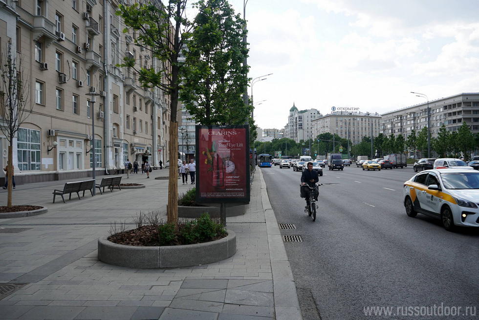 Фотография рекламного носителя, тип: Ситиформат 1.8x1.2, адрес: Садовая-Каретная ул., д.8, стр.1, Москва, Россия. Сторона Б №557656