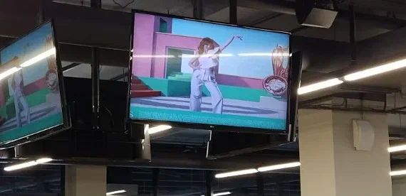 Фотография рекламного носителя, тип: Видеоэкран, адрес: Фитнес-центр «Fitness House Premier Салова», Салова ул., д.61, Санкт-Петербург, Россия. Сторона/вариант 6 №981009