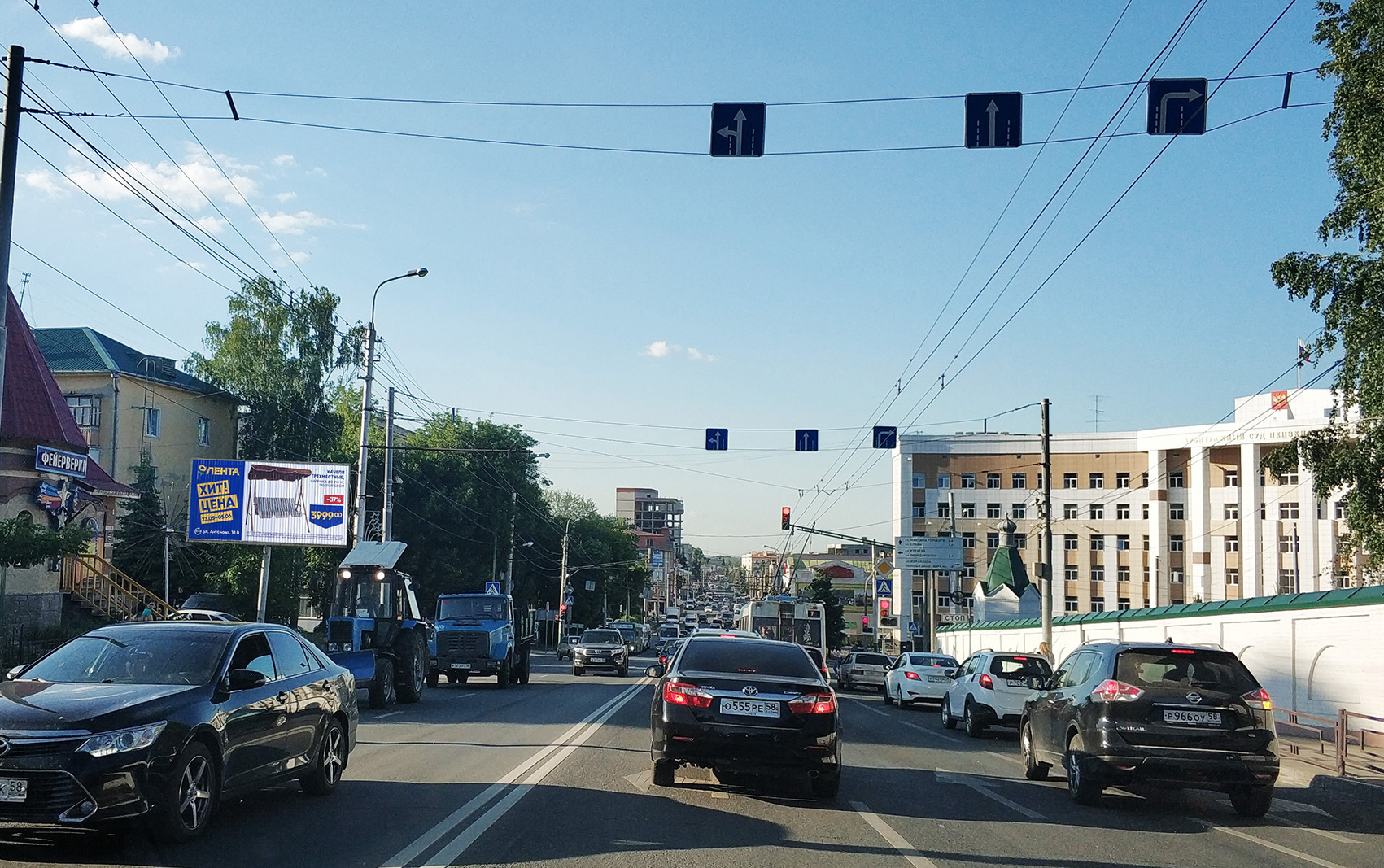 Фотография рекламного носителя, тип: Билборд 3x6, адрес: Кирова ул., д.28 Х Кураева ул., Пенза, Пензенская область, Россия. Сторона Б1-Б3 №755454