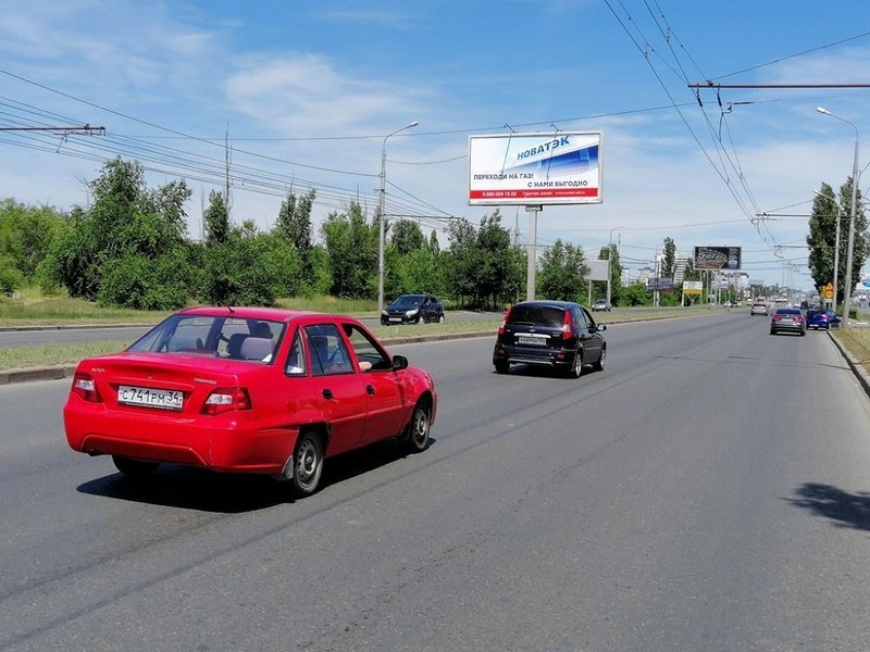 Фотография рекламного носителя, тип: Билборд 3x6, адрес: 64-ой Армии ул., 250м от ост. Электронмаш, Волгоград, Волгоградская область, Россия. Сторона А1 №1065596