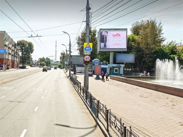 Фотография рекламного носителя, тип: Ситиборд 2.7x3.7, адрес: Ленина ул., стадион "Труд", Иркутск, Иркутская область, Россия. Сторона A1-A10 №1044060