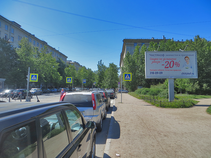 Фотография рекламного носителя, тип: Билборд 3x6, адрес: Фрунзе ул. Х Ленсовета ул., поз.1, Санкт-Петербург, Россия. Сторона А №639195