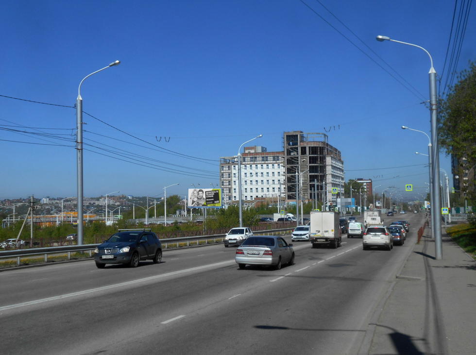 Фотография рекламного носителя, тип: Билборд 3x6, адрес: Седова ул., развязка Академического моста, Иркутск, Иркутская область, Россия. Сторона Б №326521