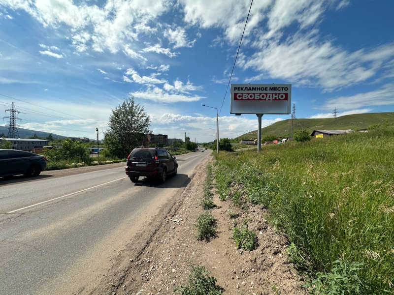 Фотография рекламного носителя, тип: Билборд 3x6, адрес: Монтажников ул., д.63а, поз.2, Красноярск, Красноярский край, Россия. Сторона А №1098215