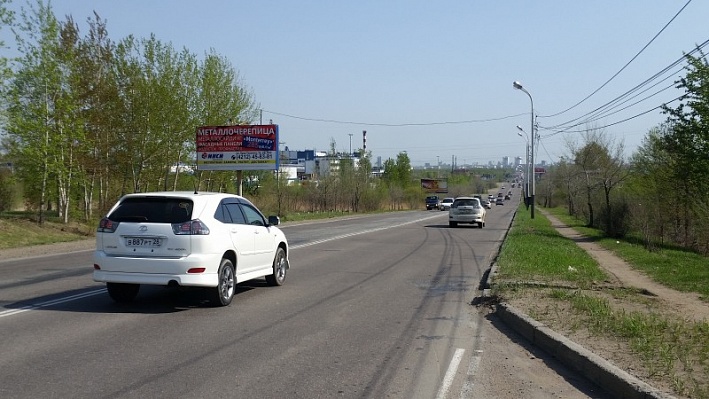 Фотография рекламного носителя, тип: Билборд 3x6, адрес: Воронежская ул., д.61, Хабаровск, Хабаровский край, Россия. Сторона В №797227