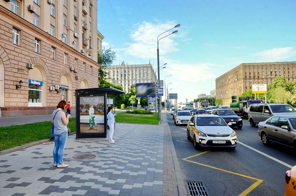 Фотография рекламного носителя, тип: Остановка 1.8x1.2, адрес: Мира пр-т. Х Староалексеевская ул., Москва, Россия. Сторона Б №335018