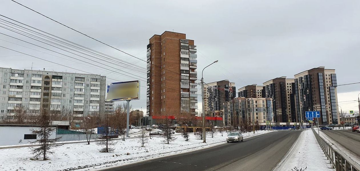 Фотография рекламного носителя, тип: Билборд 3x6, адрес: Воронова ул., д.17a, Красноярск, Красноярский край, Россия. Сторона Б №981357