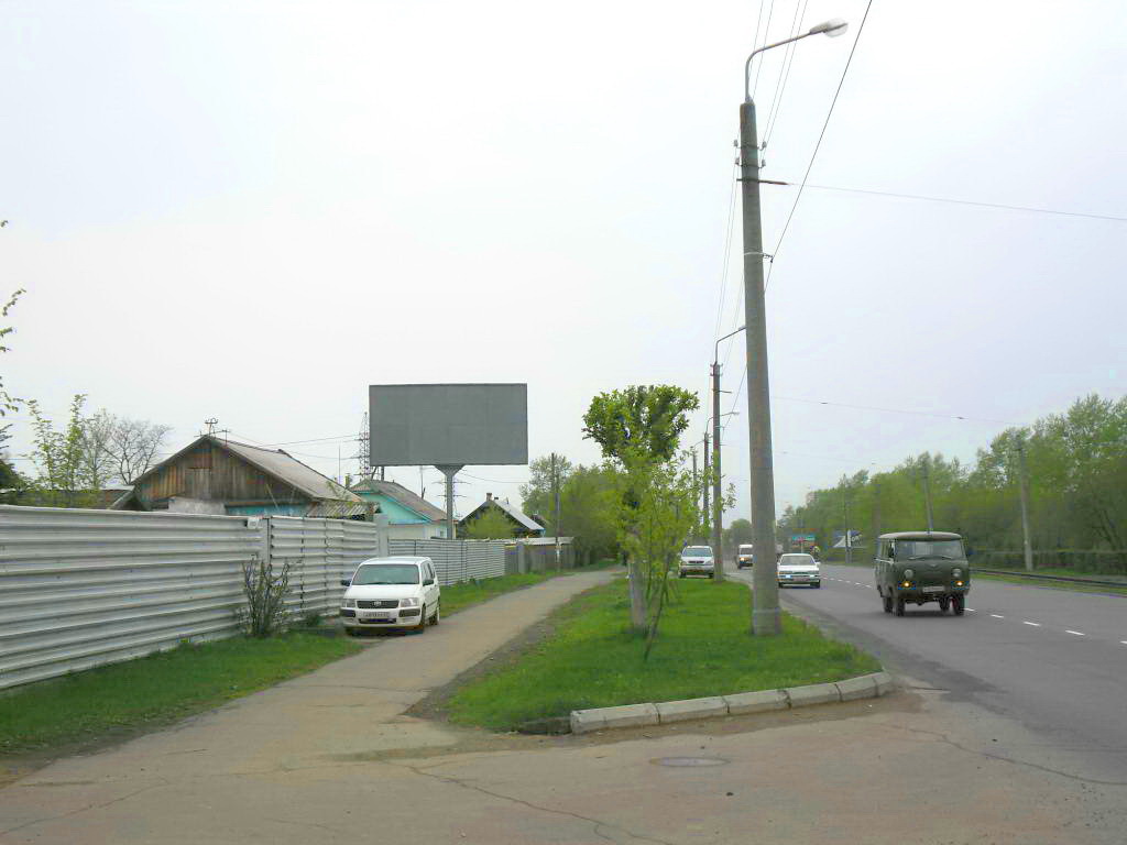 Фотография рекламного носителя, тип: Билборд 3x6, адрес: Комсомольское ш., д.110, Комсомольск-на-Амуре, Хабаровский край, Россия. Сторона Б №842972