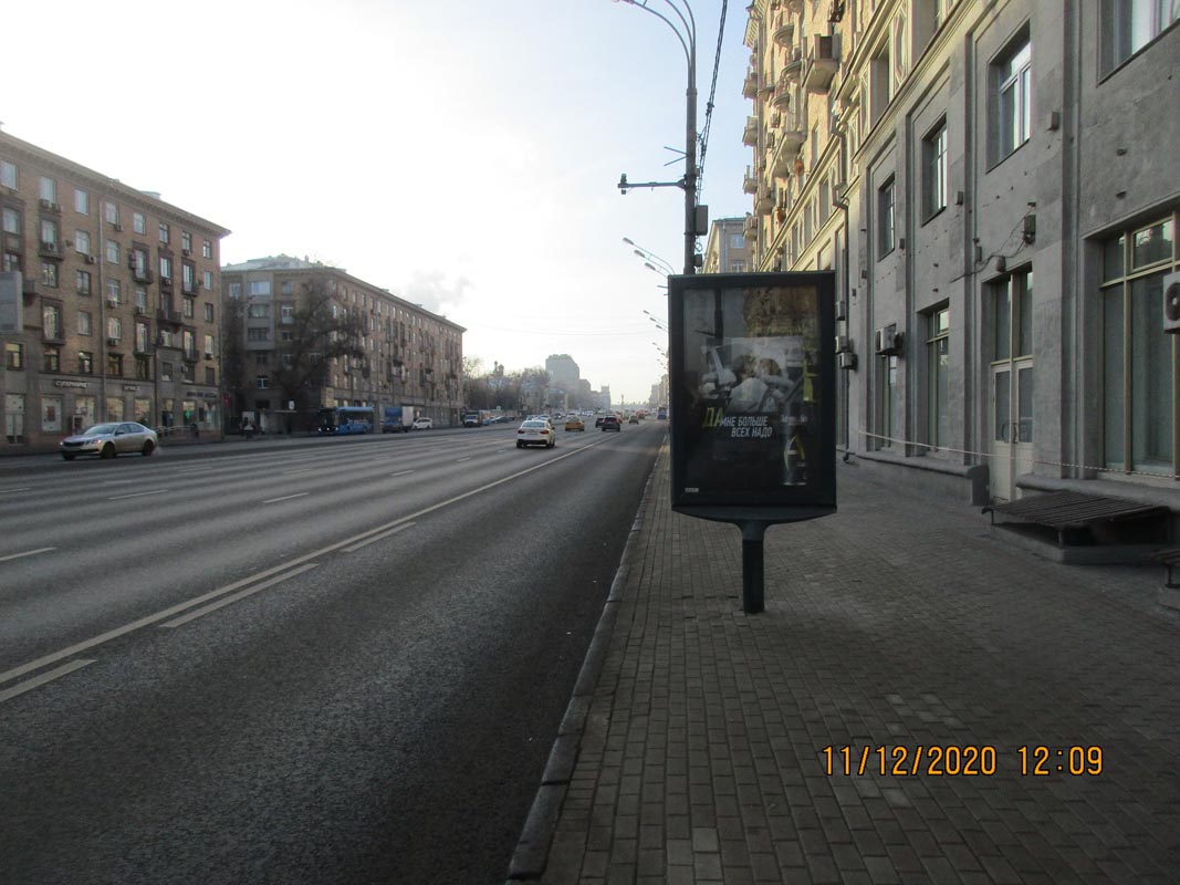 Фотография рекламного носителя, тип: Ситиформат 1.8x1.2, адрес: Ленинский пр-т., д.16, Москва, Россия. Сторона А1-А5 №849441