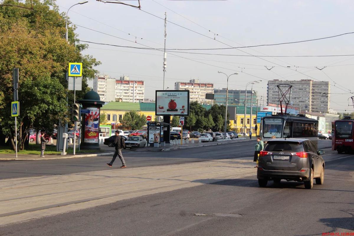 Фотография рекламного носителя, тип: Ситиборд 2.7x3.7, адрес: Рогожский Вал ул., д.3, Москва, Россия. Сторона В1-B6 №359540
