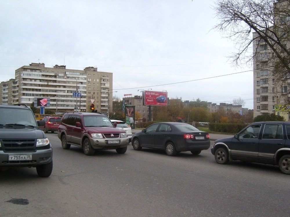 Фотография рекламного носителя, тип: Билборд 3x6, адрес: Победы пр-т., д.72/90, Череповец, Вологодская область, Россия. Сторона A4-A6 №462103