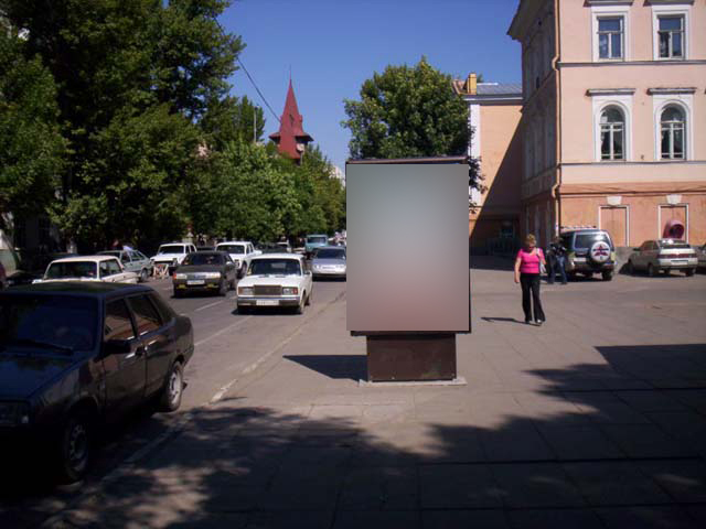 Фотография рекламного носителя, тип: Ситиформат 1.8x1.2, адрес: Радищева ул., д.18, Саратов, Саратовская область, Россия. Сторона A №418549