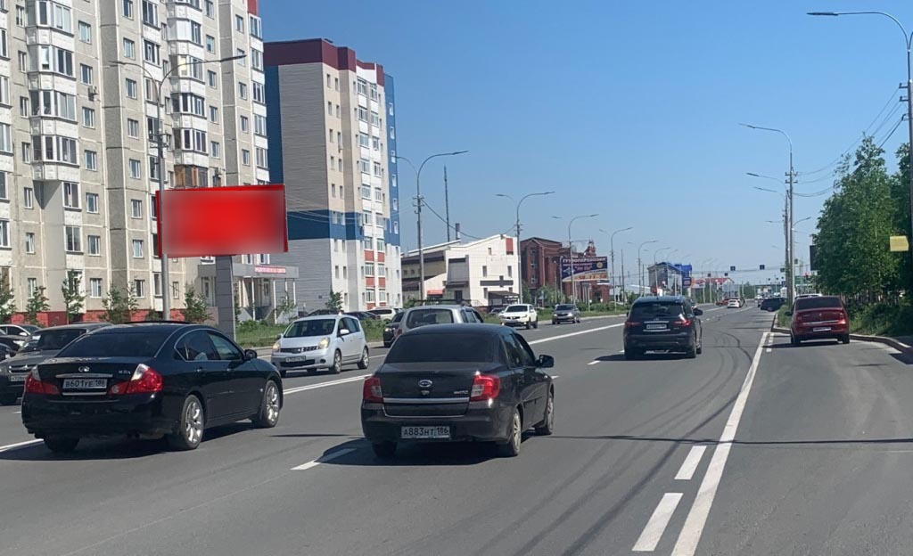 Фотография рекламного носителя, тип: Билборд 3x6, адрес: 30 лет Победы ул., д.60, Сургут, Ханты-Мансийский автономный округ – Югра, Россия. Сторона Б №882983