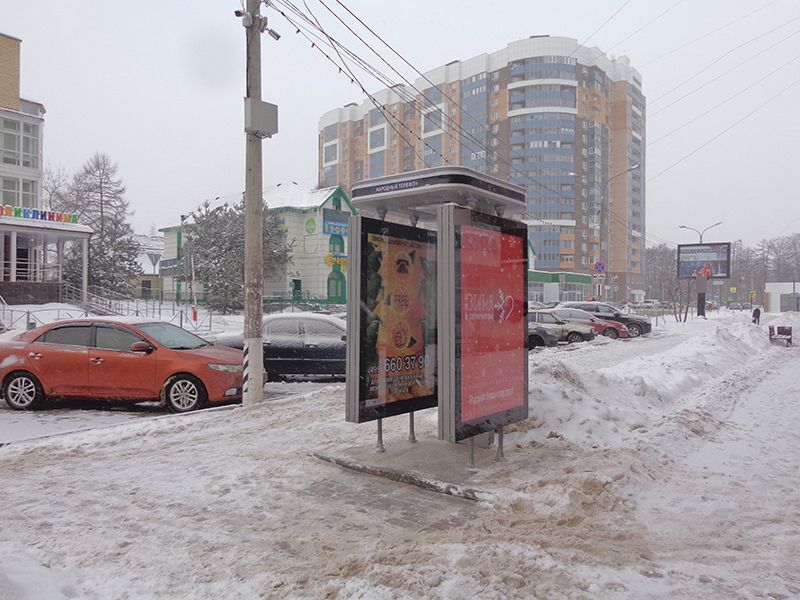 Фотография рекламного носителя, тип: Ситиформат 1.8x1.2, адрес: Дзержинского ул., д.18, Солнечногорск, Московская область, Россия. Сторона Б №720136