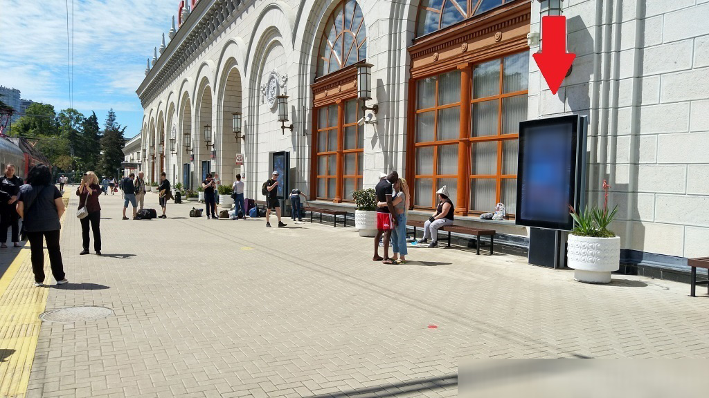 Фотография рекламного носителя, тип: Ситиформат 1.8x1.2, адрес: Горького ул., д.56, перрон, поз.4, Сочи, Краснодарский край, Россия. Сторона А №987519