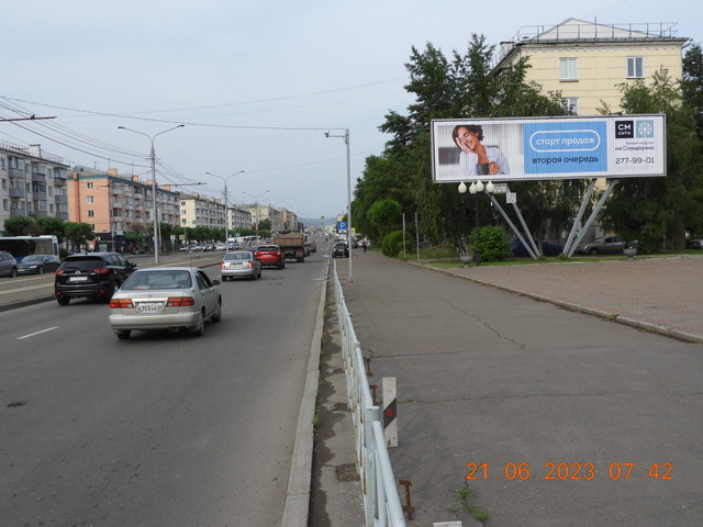 Фотография рекламного носителя, тип: Нестандартный билборд, адрес: Красноярский рабочий пр-т., д.88 Х Корнетова ул., Красноярск, Красноярский край, Россия. Сторона A1-A3 №378071