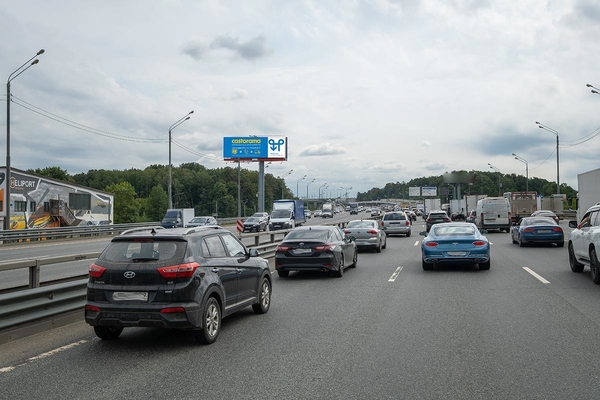 Фотография рекламного носителя, тип: Суперсайт 5x15, адрес: Новорижское ш., М9 "Балтия" а/д, 18 015м, Красногорск, Московская область, Россия. Сторона B №1069065