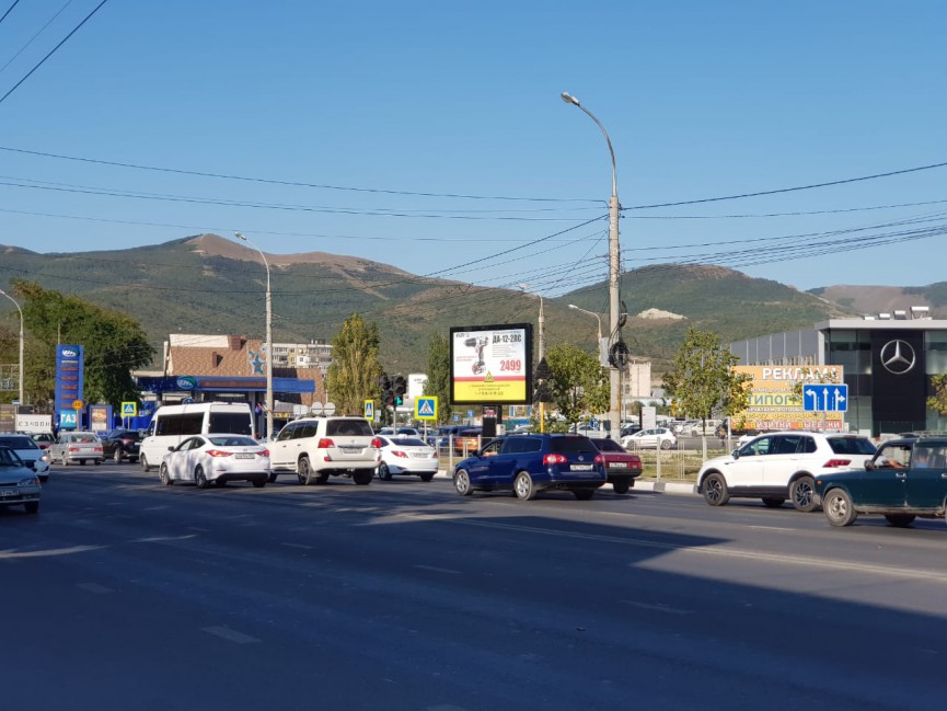 Фотография рекламного носителя, тип: Ситиборд 2.7x3.7, адрес: Цемдолина с., Ленина ул., напротив д.9а, Новороссийск, Краснодарский край, Россия. Сторона A1-A5 №1071998