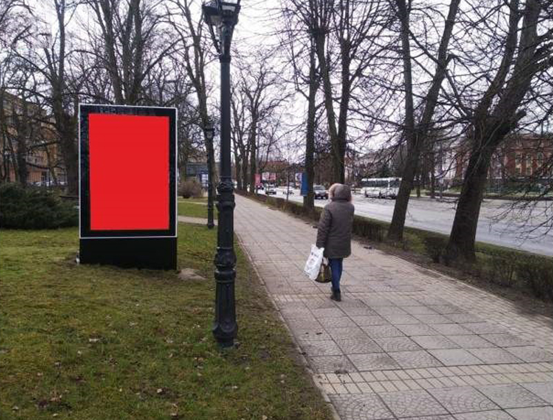 Фотография рекламного носителя, тип: Ситиформат 1.8x1.2, адрес: Мира пр-т., д.3, Калининград, Калининградская область, Россия. Сторона B №826124