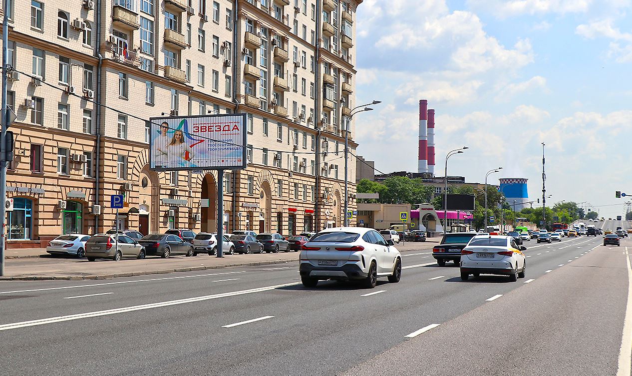 Фотография рекламного носителя, тип: Билборд 3x6, адрес: Волгоградский пр-т., д.17, поз.2, Москва, Россия. Сторона B1-B3 №974422