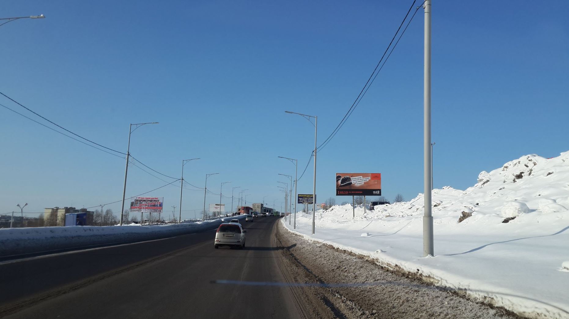 Фотография рекламного носителя, тип: Билборд 3x6, адрес: Циолковского пр-т., в сторону ФОК Звездный, Петропавловск-Камчатский, Камчатский край, Россия. Сторона A №1041532
