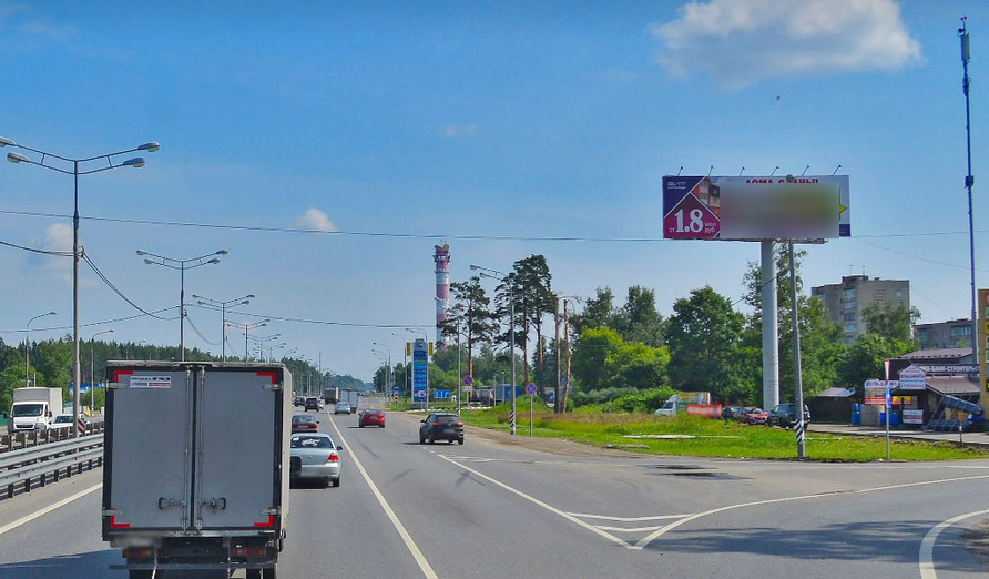 Фотография рекламного носителя, тип: Суперсайт 5x15, адрес: Лесной пос., Пушкина ул., д.8Б, Пушкино, Московская область, Россия. Сторона А №725030