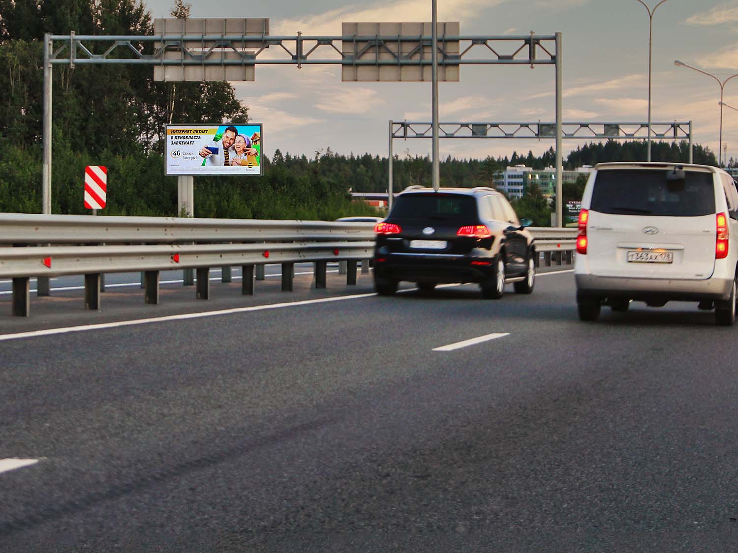 Фотография рекламного носителя, тип: Билборд 3x6, адрес: Новоприозерское ш., 9 770м, Ленинградская область, Россия. Сторона Б №849115