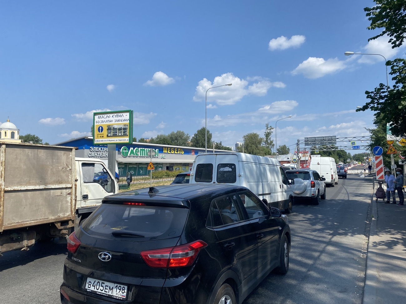 Фотография рекламного носителя, тип: Ситиборд 2.7x3.7, адрес: Мурино г., Токсовское ш., 250м, Санкт-Петербург, Россия. Сторона Б №702888