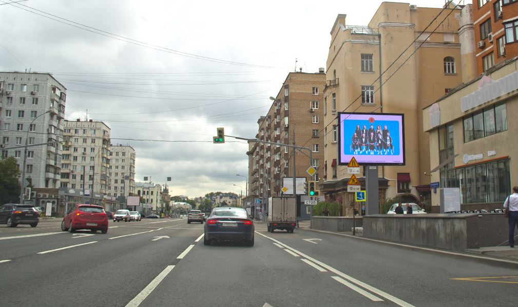 Фотография рекламного носителя, тип: Видеоэкран, адрес: Красная пресня ул., д.21, Москва, Россия. Сторона Ah1-Аh4 №883044