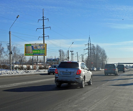 Фотография рекламного носителя, тип: Билборд 3x6, адрес: Солнечная 2-я ул., д.42а, Омск, Омская область, Россия. Сторона В1-В3 №606257