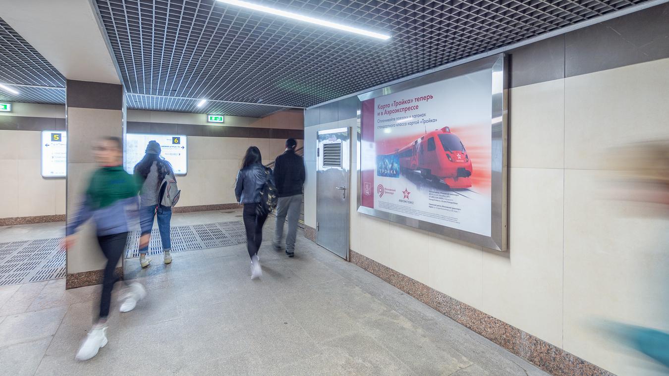 Фотография рекламного носителя, тип: Лайтбокс, адрес: Станция метро «Новые Черемушки», линия Калужско-Рижская, Москва, Россия. Сторона/вариант 2 №821880