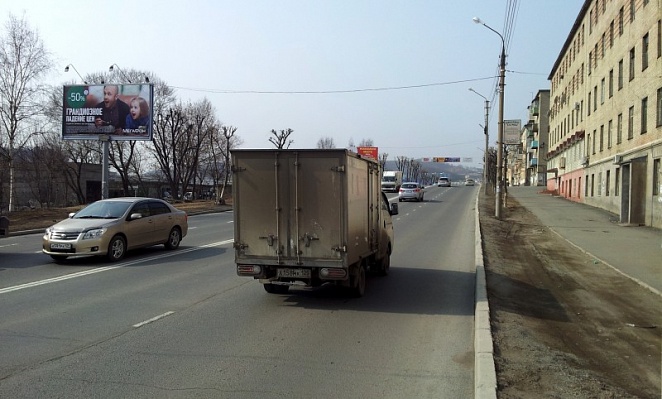 Фотография рекламного носителя, тип: Билборд 3x6, адрес: Находкинский пр-т., остановка Моручилище, Находка, Приморский край, Россия. Сторона В №791525