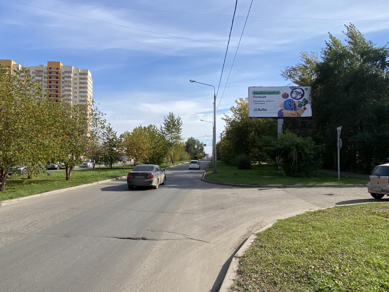 Фотография рекламного носителя, тип: Билборд 3x6, адрес: Комсомольский пр-т., д.19, Красноярск, Красноярский край, Россия. Сторона А №848137