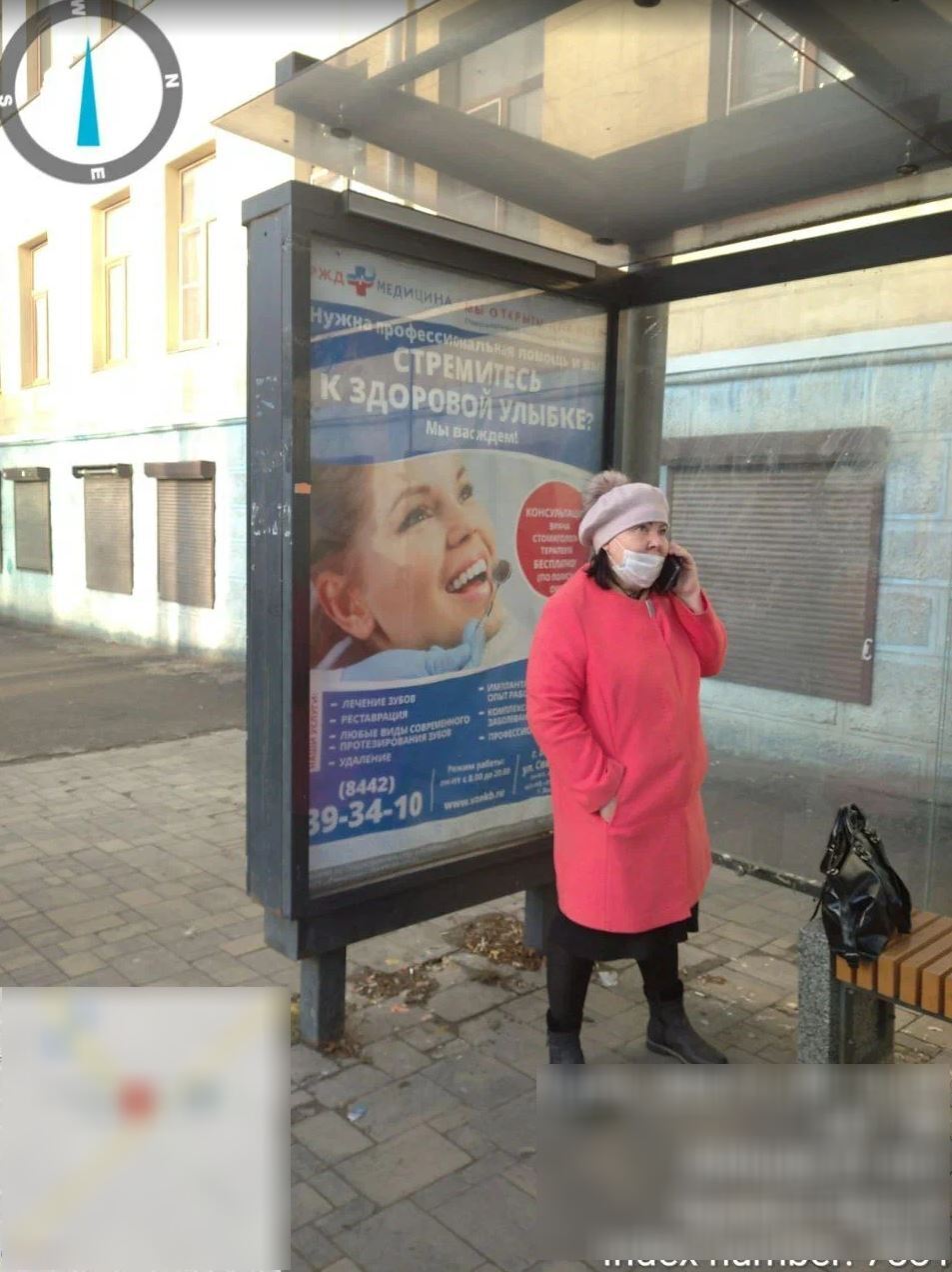 Фотография рекламного носителя, тип: Остановка 1.8x1.2, адрес: им. Рокоссовского ул., ост. "ЦКД "Родина", Волгоград, Волгоградская область, Россия. Сторона A №972464