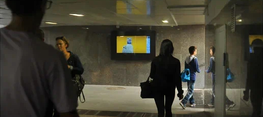 Фотография рекламного носителя, тип: Видеоэкран, адрес: Станция метро «Фрунзенская», линия Сокольническая, Москва, Россия. Сторона/вариант А1 №698756